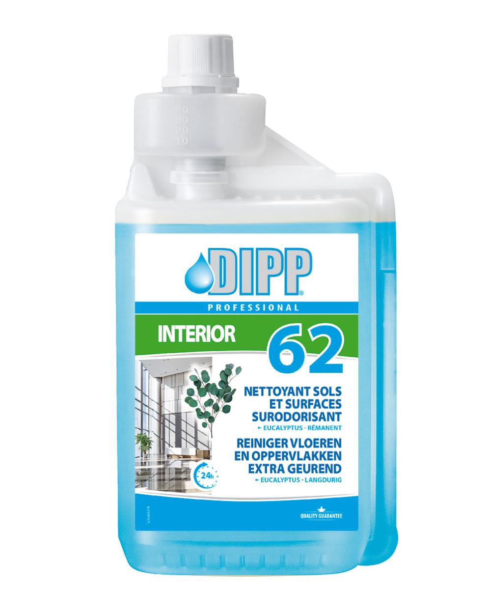 Dipp Professional 62 reiniger vloeren extra geurend eucalyptus (6213) - 1L