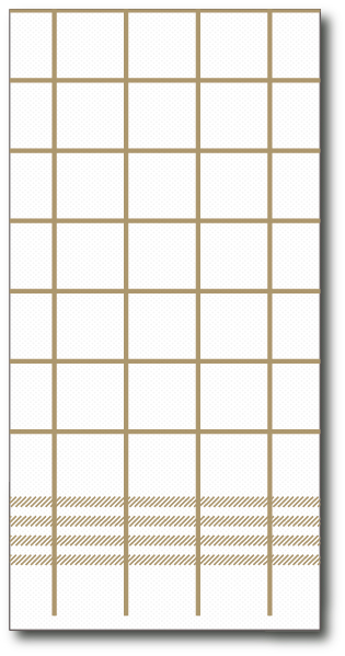 Gautier Point 2 Point servetten 40x40cm handdoek wit & goud 8-vouw (G813) - 40x30ST