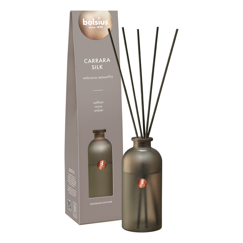 Geurstokjes 160ml Carrara Silk Bolsius - ST