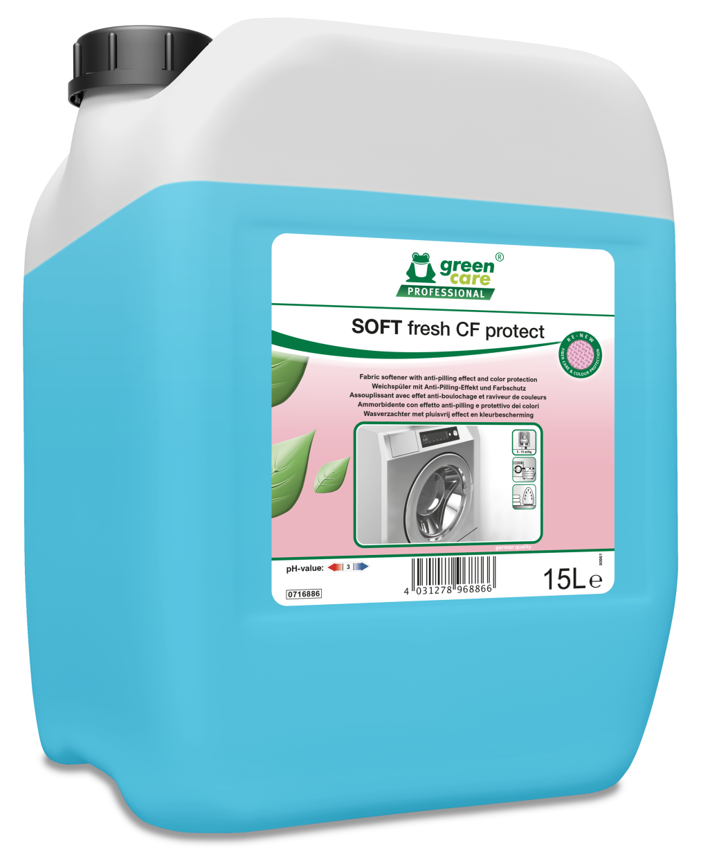 Soft Fresh CF Protect wasverzachter Green Care Professional (716886) - 15L