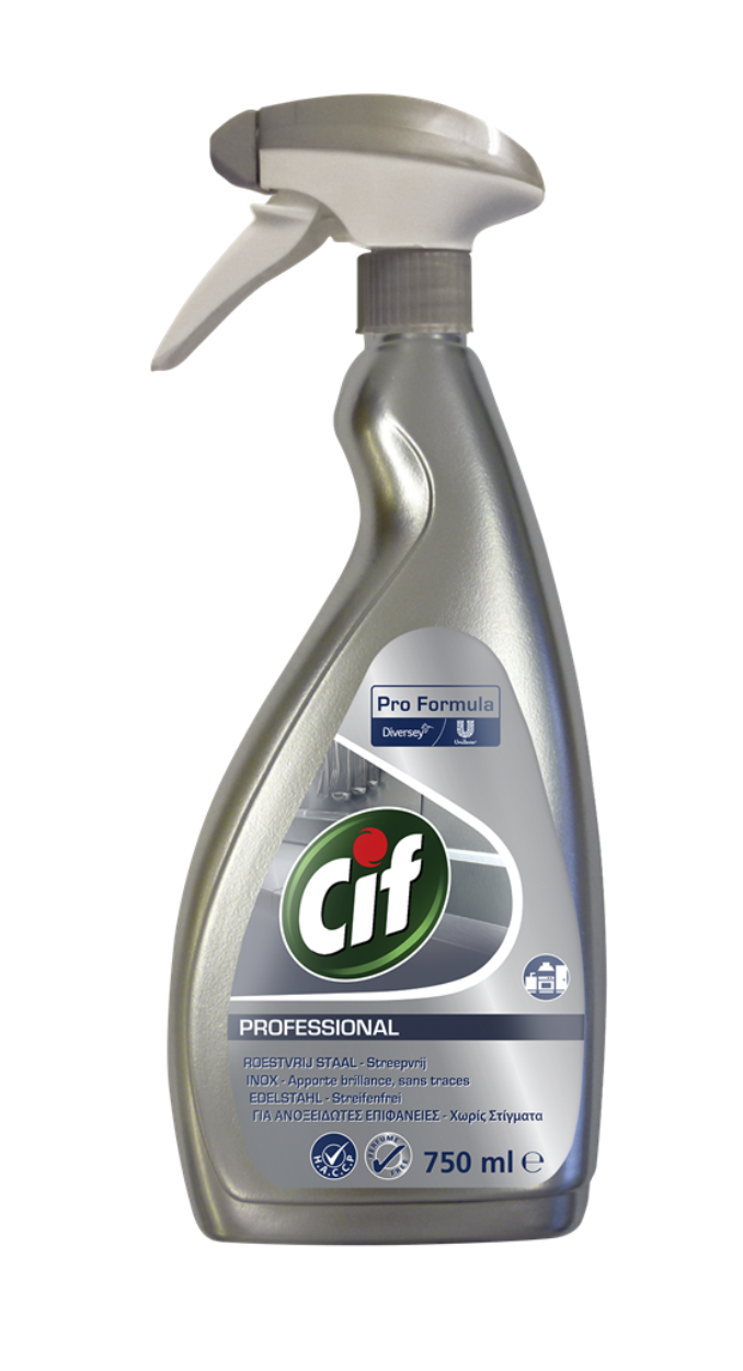 Cif Professional roestvrijstaalreiniger Pro Formula Diversey (7517939) - 750ML