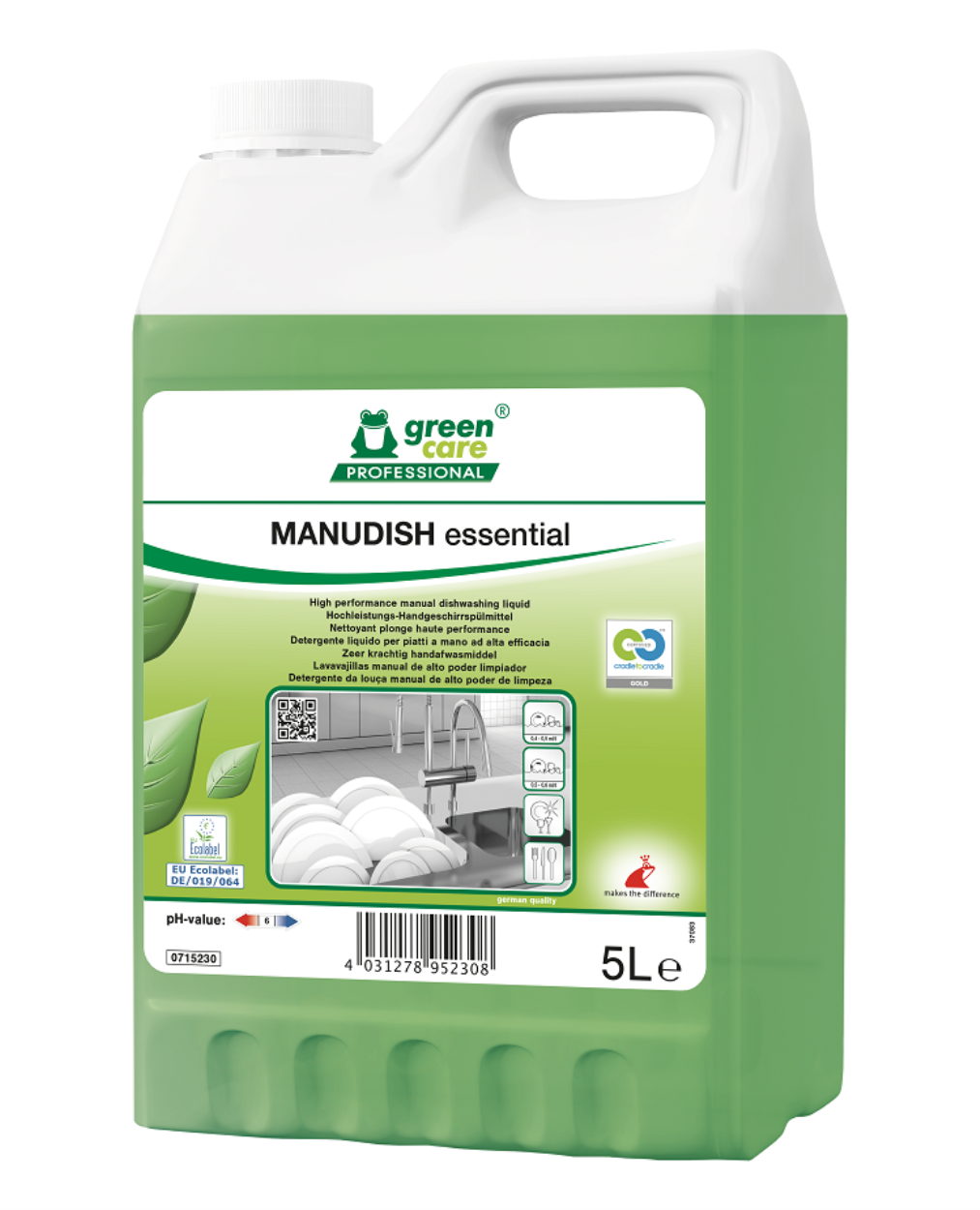 Manudish Essential handafwasmiddel Green Care Professional (715230) - 5L