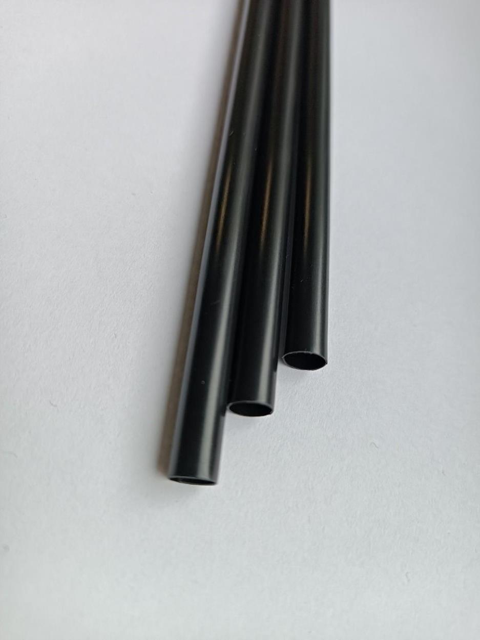 Rietjes recht PP 22cm zwart (7mm) herbruikbaar - 500ST